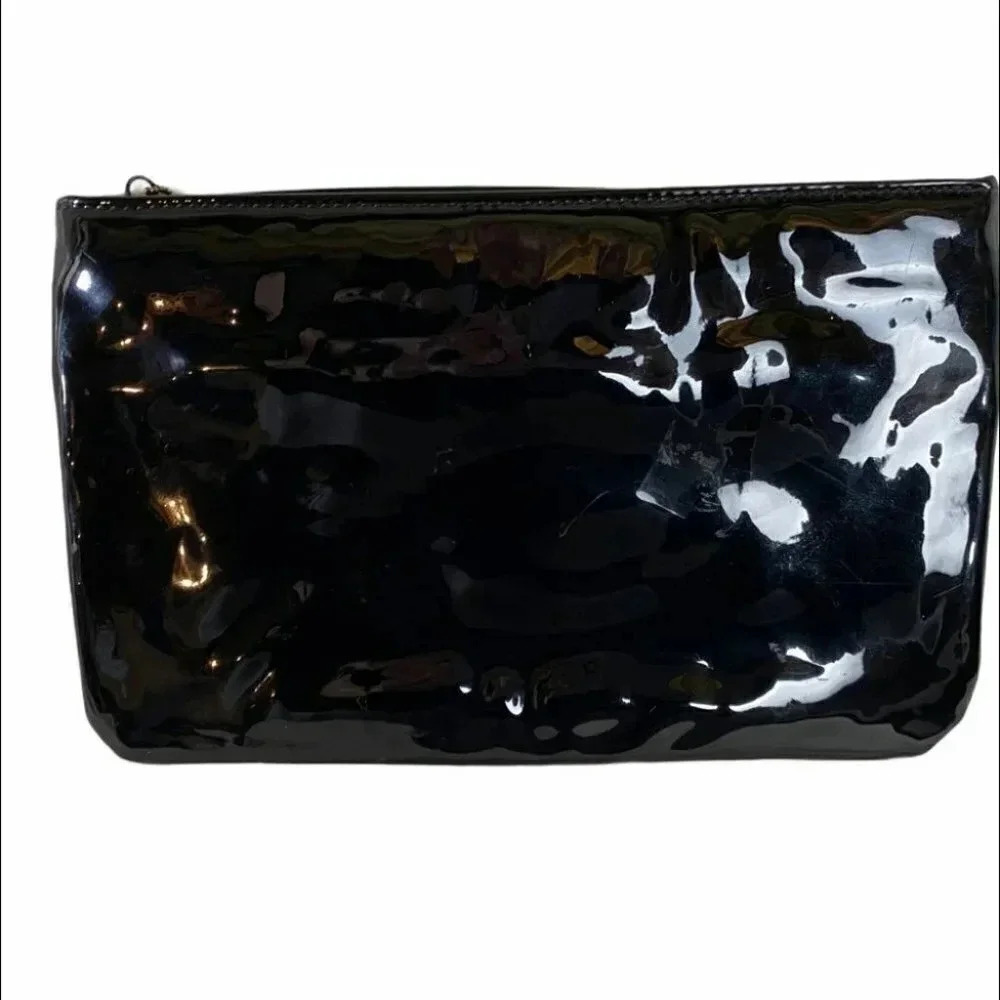 VINTAGE Letisse black patent leather 7”x11”‎ clutch